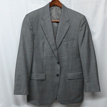 Chaps 40R Gray Hopsack Wool 2 Button Mens Blazer Suit Jacket Sport Coat - £15.81 GBP