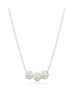 Sterling Silver, 24&quot; Necklace with 3 spacer beads Pendant NEW - $14.01