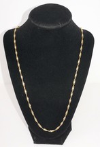 Trifari 30&quot; Gold Tone Twisted Herringbone Necklace - $42.74