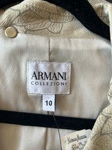 ARMANI COLLEZIONI Beige Floral Button Front Suede Blazer/Jacket Sz 10 $2... - £444.15 GBP