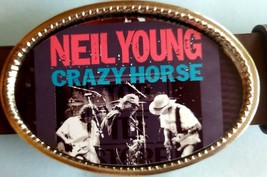 Neil Youn &quot;Crazy Horse&quot; Rock Group Epoxy Photo Music Belt Buckle New! - £13.97 GBP