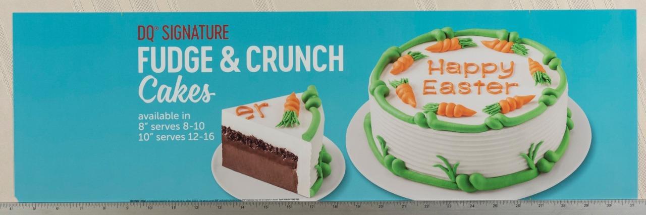 Primary image for Dairy Queen Poster Backlit Plastic Fudge & Crunch Easter Cakes 8x27 dq2