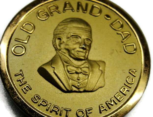 Primary image for Vintage Old Grand Dad "The Spirit of America" Bourbon Brass Money Clip 