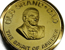 Vintage Old Grand Dad &quot;The Spirit of America&quot; Bourbon Brass Money Clip  - $46.02