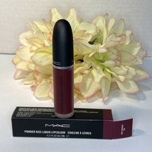 MAC Powder Kiss Liquid Lipcolour BURNING LOVE 983 - New In Box Full Size... - $16.78