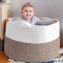 Extra Large Laundry Basket, Big Wicker Storage Basket For Bedroom, Living Room,  - £30.61 GBP