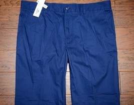 Lacoste Men&#39;s Regular Fit Dark Blue Cotton Chino Pants Big &amp; Tall W40 L35 EU 50 - £30.40 GBP