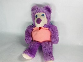 1985 Remco Firffels Bertle Plush Bear Turtle Vintage Stuffed Animal Pink Purple - £31.96 GBP