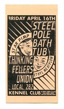 Star Pimp Steel Pole Bath Tub 1993 Music Show Handbill Kennel Club San Francisco - £27.30 GBP