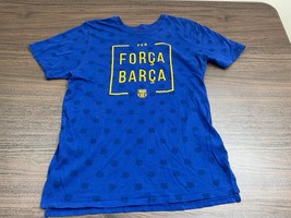FC Barcelona &quot;Forca Barca&quot; Men&#39;s Blue T-Shirt - Nike - Small - $8.99