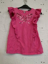 Girls Tops George Size 8-9 Years Cotton Pink Top - £7.07 GBP