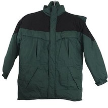 Vintage 80s Timber Arctic Puffer Jacket L Green Removable Vest Reversible Zip - £73.54 GBP