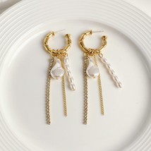 Silver Color New Arrival Round Brand Tassel Long Earrings Temperament Sexy Pearl - £10.50 GBP