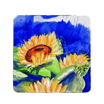 Betsy Drake Rising Sunflower Coaster Set of 4 - £27.68 GBP