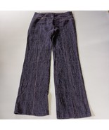 Nicole Miller New York Women 6  Linen Wide Leg Pants Purple Hue Pink Pre... - $272.80 MXN