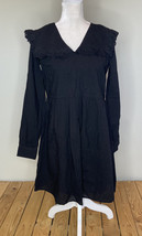 pieces NWT $39.99 women’s eyelet collar dress size S black i9 - £13.31 GBP