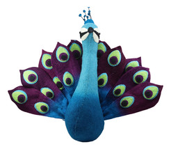 Fiona Walker England Handmade Organic Colorful Peacock Wall Decor Large 29&quot;Wide - £143.07 GBP