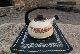 Vintage teapot, true retro style and design teapot from the 1970s, metal... - $50.00