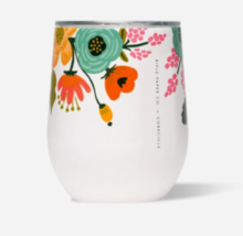 Corkcicle Rifle Paper Company Floral Stemless Insulated Wine Cup 12 oz  - £23.88 GBP