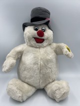 Gemmy Frosty The Snowman Singing Christmas Stuffed Plush 15&quot; Vintage WORKS - £16.07 GBP