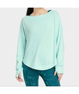 NWT women’s All in Motion super soft modal sweatshirt with thumbholes Aq... - £16.99 GBP