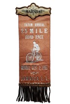 Rare Antique Sept 2 1895 Tatum Annual 25 Mile Road Race NY Bicycle Racing Ribbon - £102.22 GBP