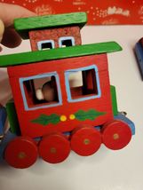 Enesco wooden Vintage Christmas Train in Original Box image 4
