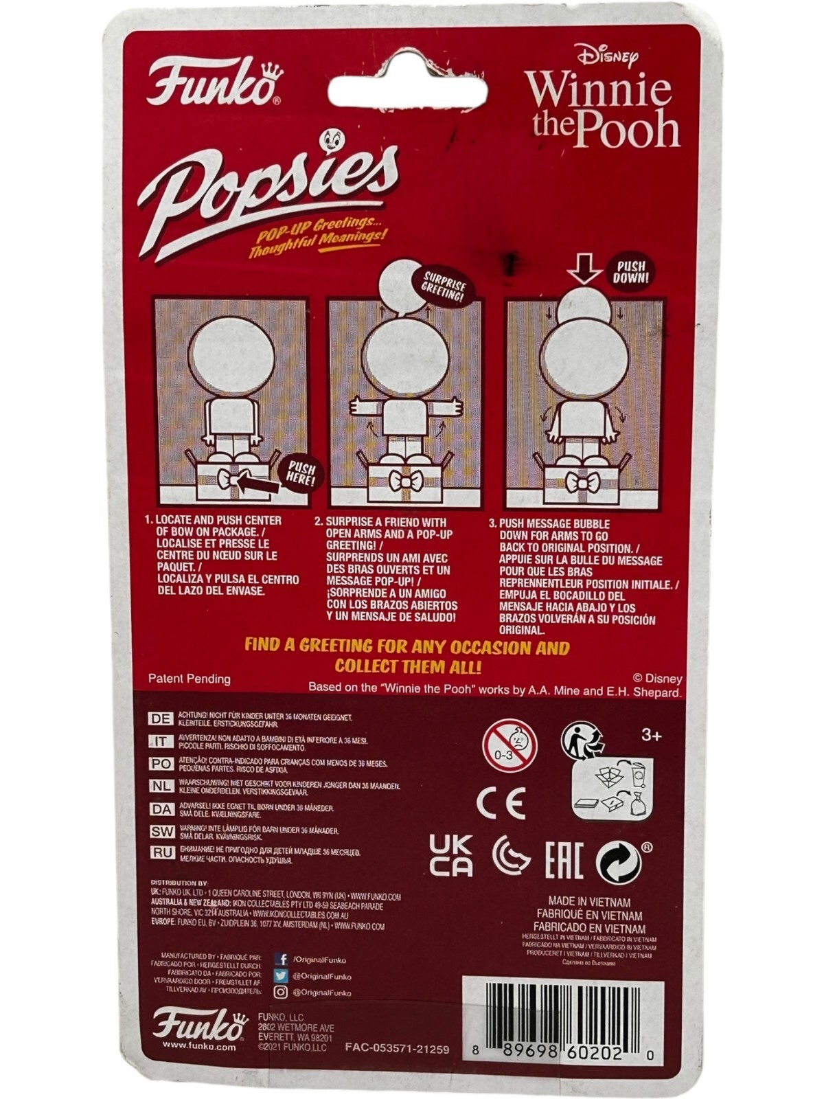 Disney Winnie The Pooh Here For The Honey Series 1  Funko Pop Up Popsies NEW Item image 2