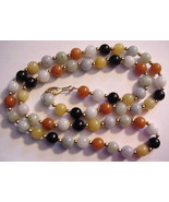 Vintage Jade Jadeite 8mm Bead Necklace 14K Clasp and Spacer Beads - £195.00 GBP