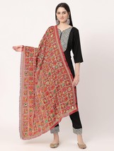 Punjabi dupatta embroidered for women chunri pulkari Mirror Work Fringe ... - $59.17