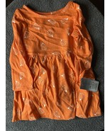 Cat And Jack Toddler Girls Halloween Pumpkin Long Sleeve Orange Dress Si... - $16.26 CAD