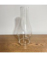 Clear Glass Bulge Chimney For Oil Lamp 8.25”High 3” Base Fitter &amp; 1.75”Top - £10.78 GBP