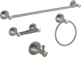 Bgl 4Pcs Bathroom Hardware Set,Brushed Nickel Bathroom Towel Rack Set,24 Inches - £29.89 GBP