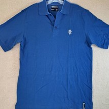 South Pole Men’s Polo Shirt Collared Size Medium Plain Logo Blue Cotton - £11.32 GBP