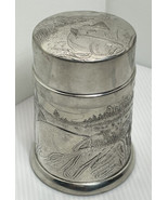 Alchemy pewter Sheffield England fly fishing Lidded Container 5” See Pho... - £21.68 GBP