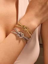 Stainless Steel Knot Cord Bracelet - $18.44