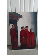 Blown up color Photograph entitled Four young Monks before Morning Praye... - $195.00