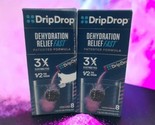 *2* Drip Drop Dehydration Relief  Berry Electrolyte  EXP: 12/2026 &amp; 07/2027 - £11.91 GBP