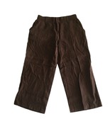 Me Jane Womens Juniors Capri Pants Size 1 Brown Linen Vintage 90s - $387.06 MXN