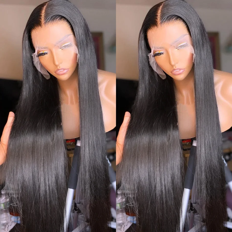 250%Straight Lace Front Wigs Human Hair Hd Transparent Lace Frontal Human Ha - £64.57 GBP+