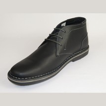 Men's Steve Madden Chuka Boot Soft Leather Lace up Harken Black image 3