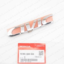 New Genuine Honda 96-00 Civic Rear Civic Emblem Badge Chrome 75765-S04-000 - $37.80