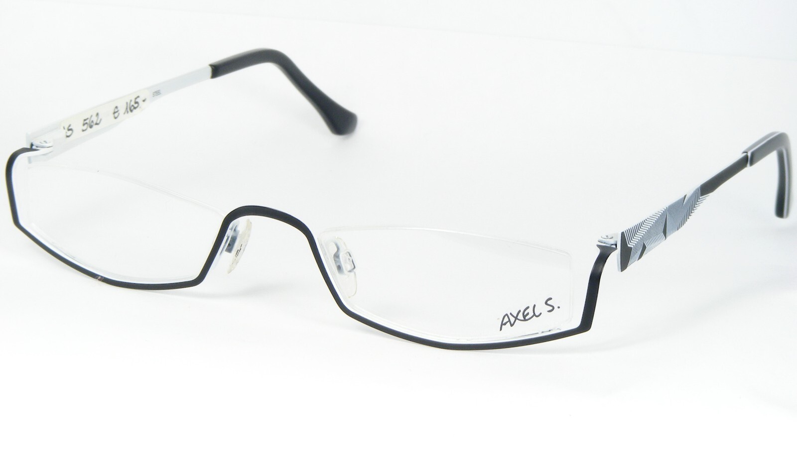 Lunettes Uniques AXEL S. AX 104 19 Noir Mat / Blanc 49-20-138 Allemagne - $76.23