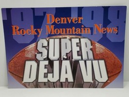 Vtg Denver Broncos Football Rocky Mountain News Super Deja Vu Super Bowl Poster - £11.35 GBP