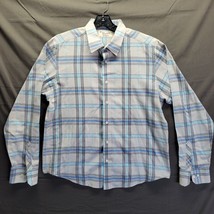 Penguin by Munsingwear Long Sleeve Plaid Blue Button-Up Sz XL - £12.32 GBP