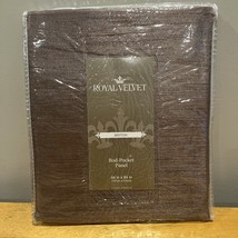 JCP Royal Velvet Britton Panel Curtain Portable Mushroom Brown 54&quot;x84” NWT - $24.74