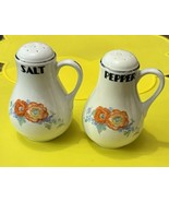 Halls Superior MCM Vintage RED POPPY Handled Salt &amp; Pepper Set - $29.99