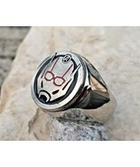 ANT MAN STEEL SILVER RING SIGNET MASK SKULL BAGUE MOVIE PIN  [ D176 STEE... - £38.53 GBP