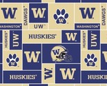 University of Washington Huskies Fleece Fabric Print A503.52 - $7.97
