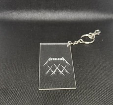 Metallica Etched Acrylic Transparent Keychain With Clip - $10.00